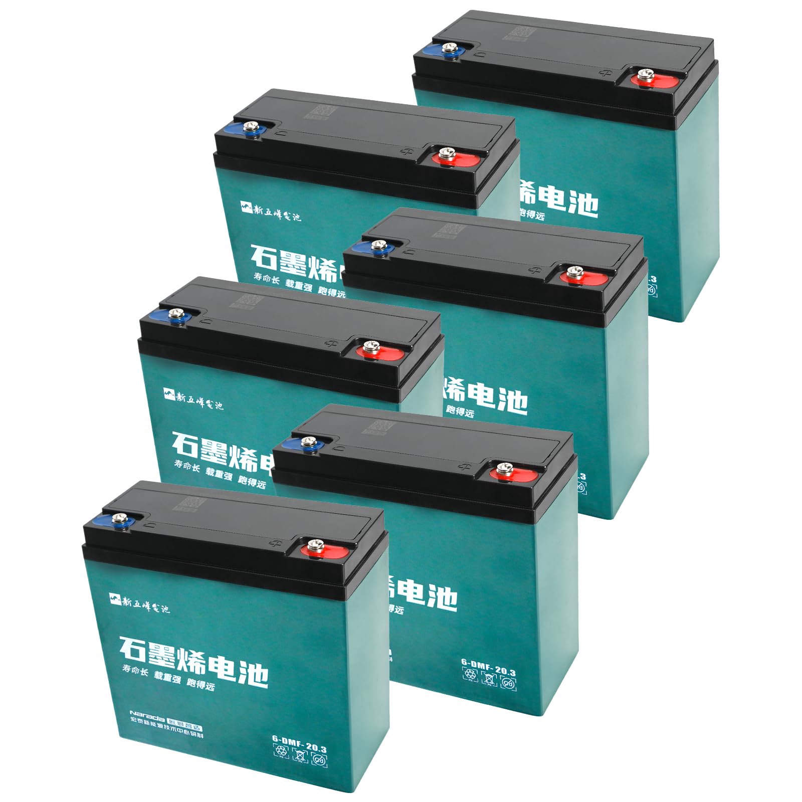 Amazon.com: YC Yier, Set of 6, 6-DZF-20 6-DMF-20 6-DZM-20 12V 20AH