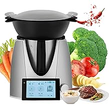 Smart Cooking Robot 1500W, Multifunctional Food Processor with 7'' TFT Touchscreen, Precise Temp Control 37 C-160 C, 2L Capacity for Boiling, Stir-Frying & Meal Prep