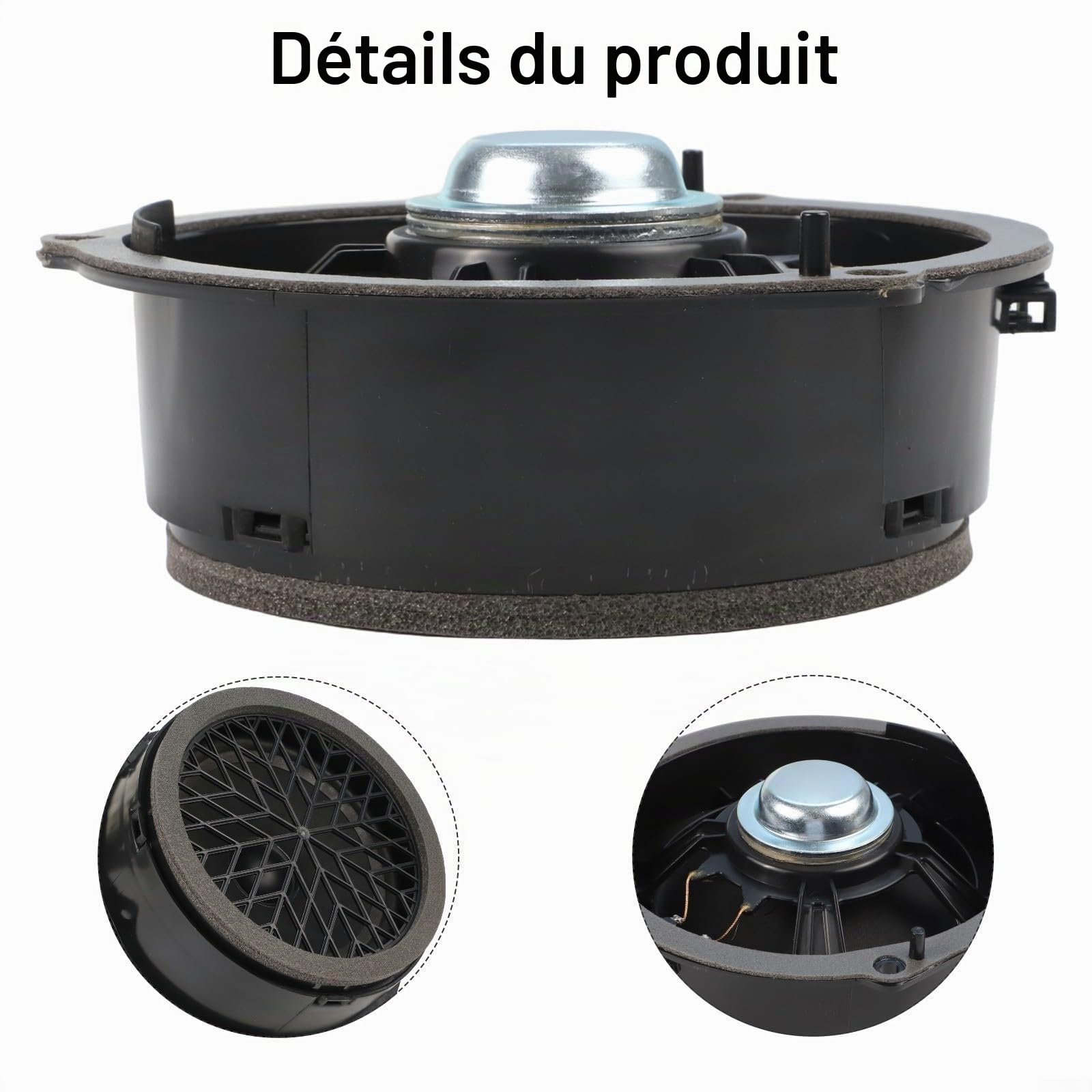Haut-parleur de porte arrière de voiture 8K0035411 de rechange pour Audi A4 B8 A5 2008-2016, matériau ABS robuste résistant à l'usure, installation facile
