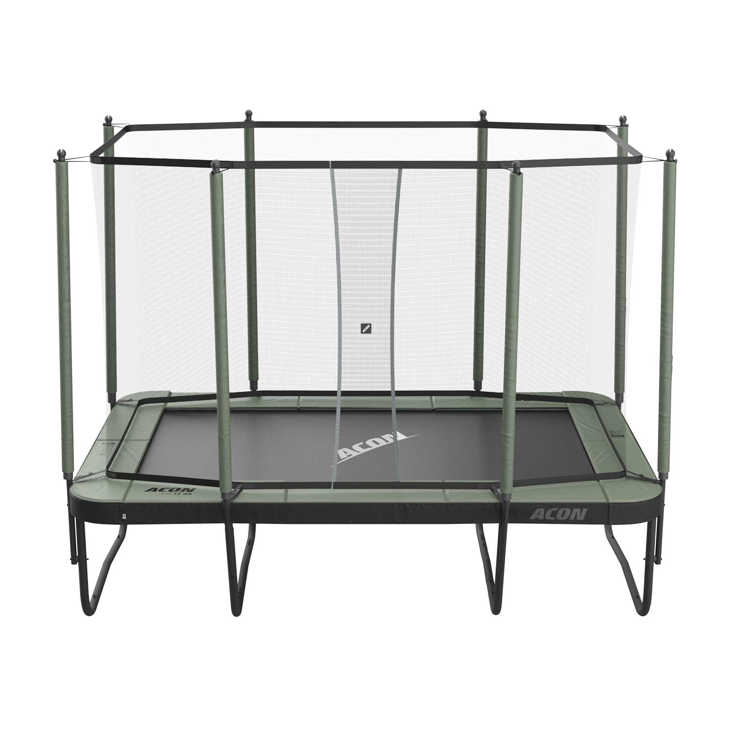 ACON Air 13 Sport HD Trampoline Package with Enclosure | Includes 13.5ft x 8.5ft Rectangular Trampoline, Safety Net, Safety Pad and Ladder