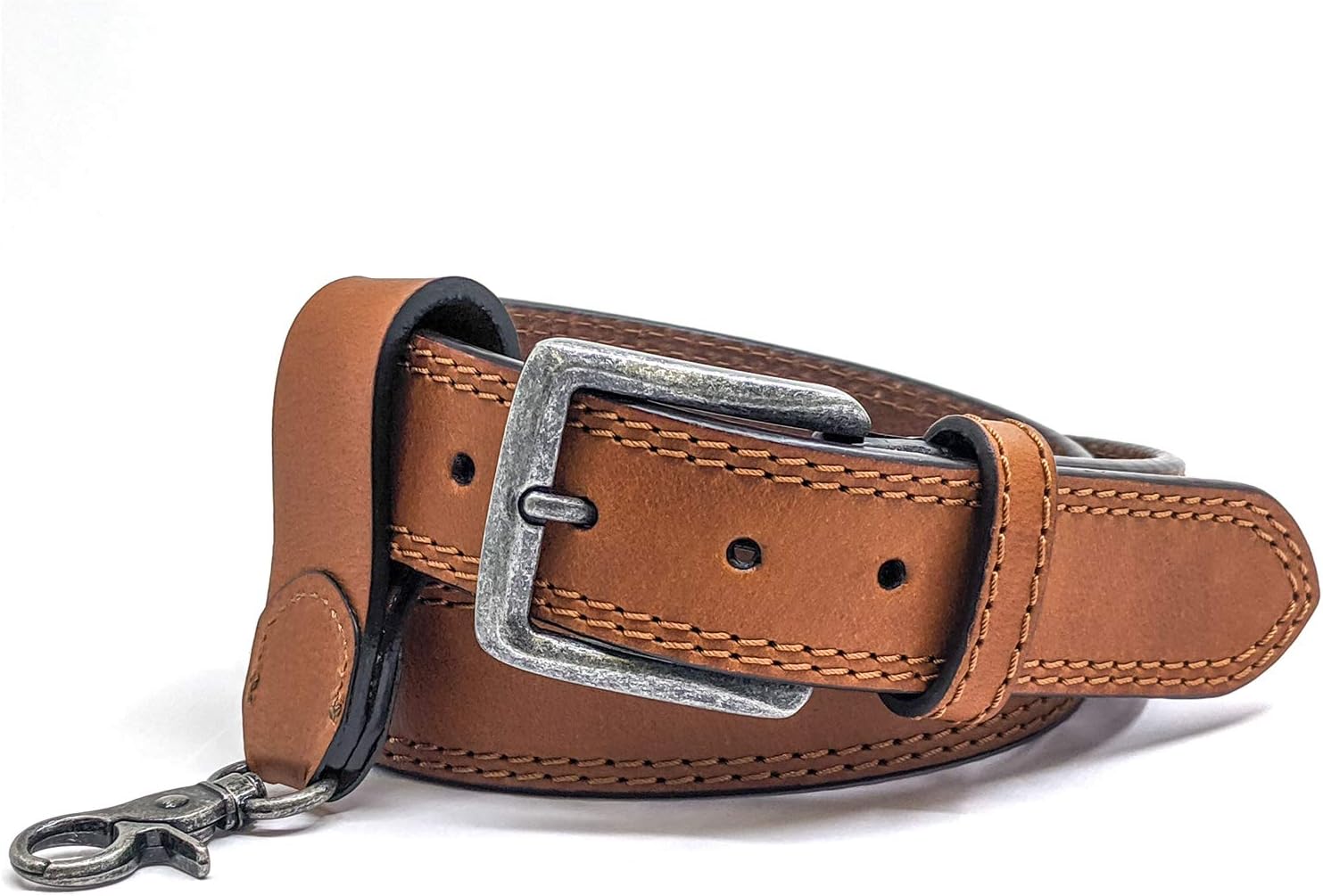 YOETEY Gun Belt For Men - 1.5" Full Grain Leather, 14oz, 6mm Thick, Concealed Carry Belt With Buckle