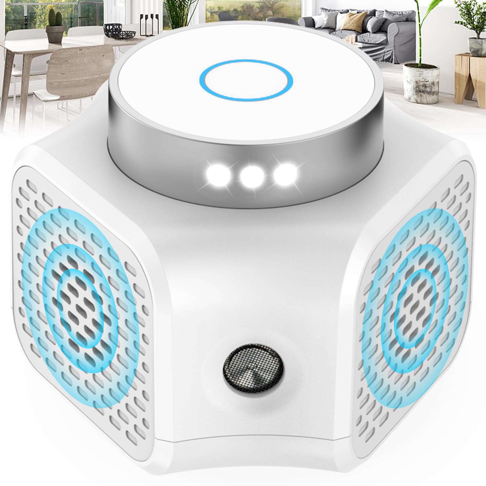Répulsif à souris ultrasonique pour rongeurs de maison et grenier avec 4 modes