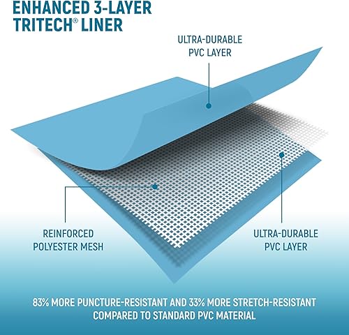 Vista 28 de Bestway Steel Pro - Juego de piscina rectangular sobre el suelo de 12 x 6 pies 7 pulgadas x 26 pulgadas con forro DuraPlus y sistema FrameLink, gris