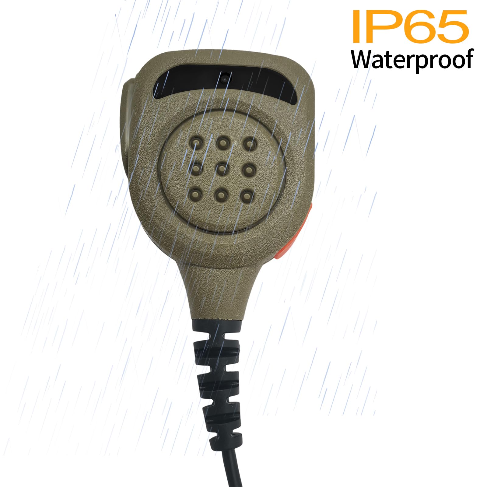 Micrófono de solapa impermeable IP67 para radio Walkie Talkie para Hytera Hyt bd502i bd552i bd612i pd502i tc-320 tc 508 tc-508 tc-610 tc508 pd402i bd402i pd562i PD482 I (bronceado)