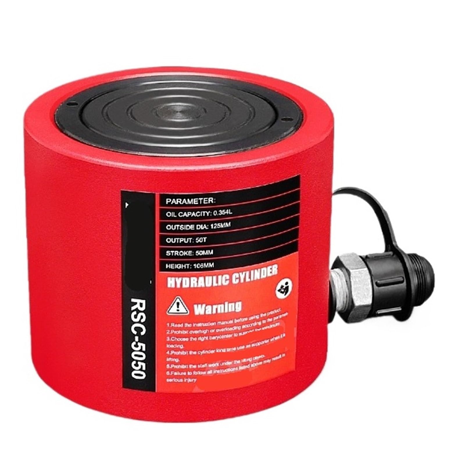 CLEUFWKO Low Height Hydraulic Cylinder RSC-5050 Hydraulic Jacking with Tonnage of 50T, Work Travel of 50mm