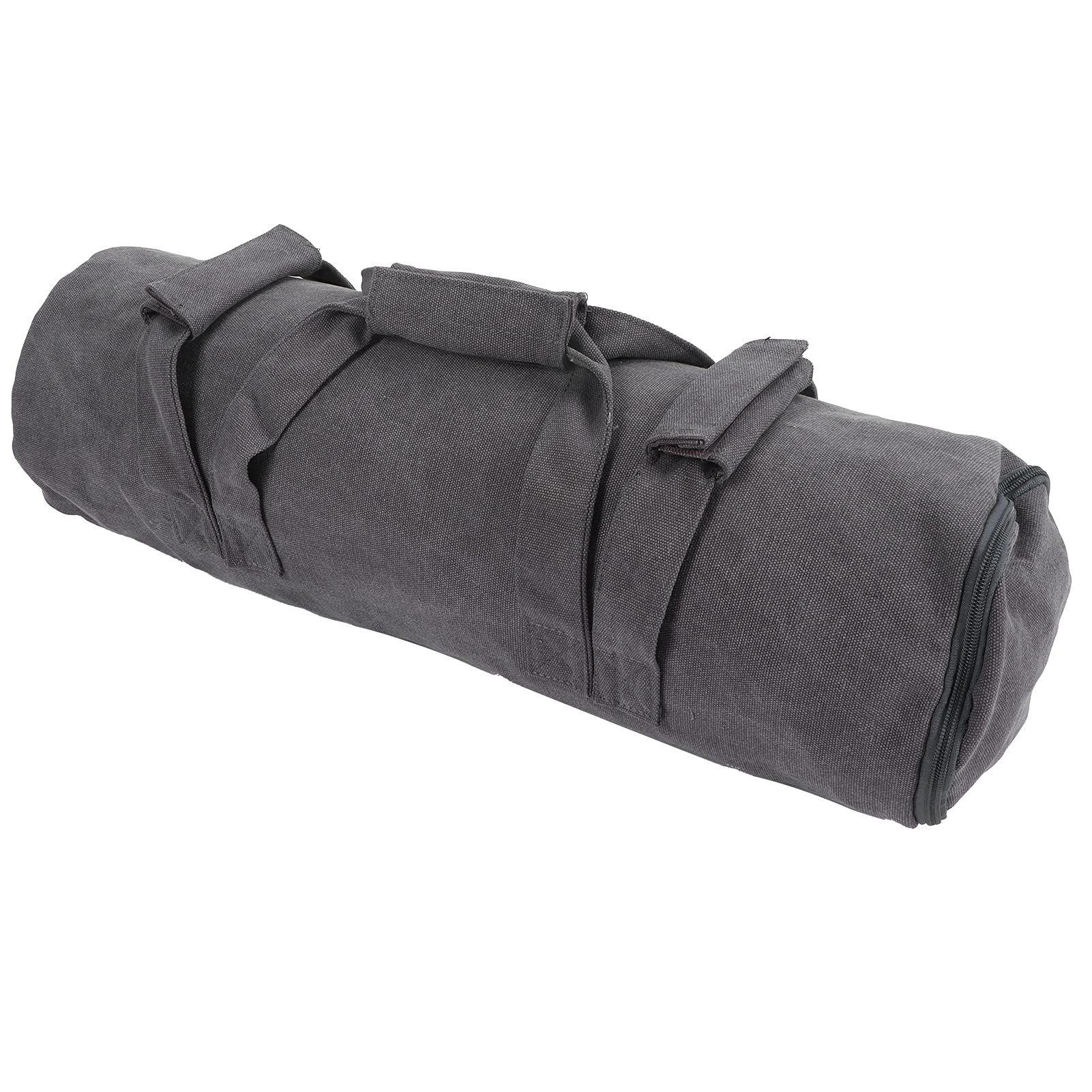 Workout Sandbag, Canvas Material Heavy Duty Sand Bags Weights Large-Capacity with Two Inner Pockets for Canopy Tent for Exercise(Grey)-image-12