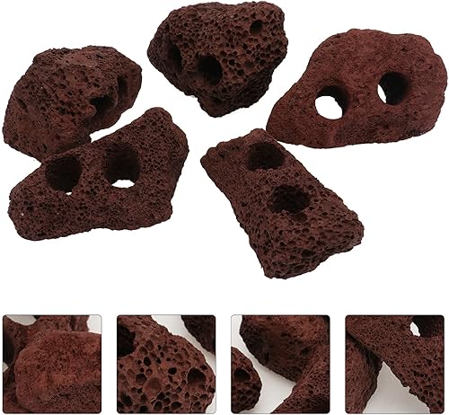 Miniatura 3 de balacoo 5 unids rocas piedras volcánicas rocas decorativas pecera material acuario paisaje ornamentos agua hierba anillo fijo bonsái decoración