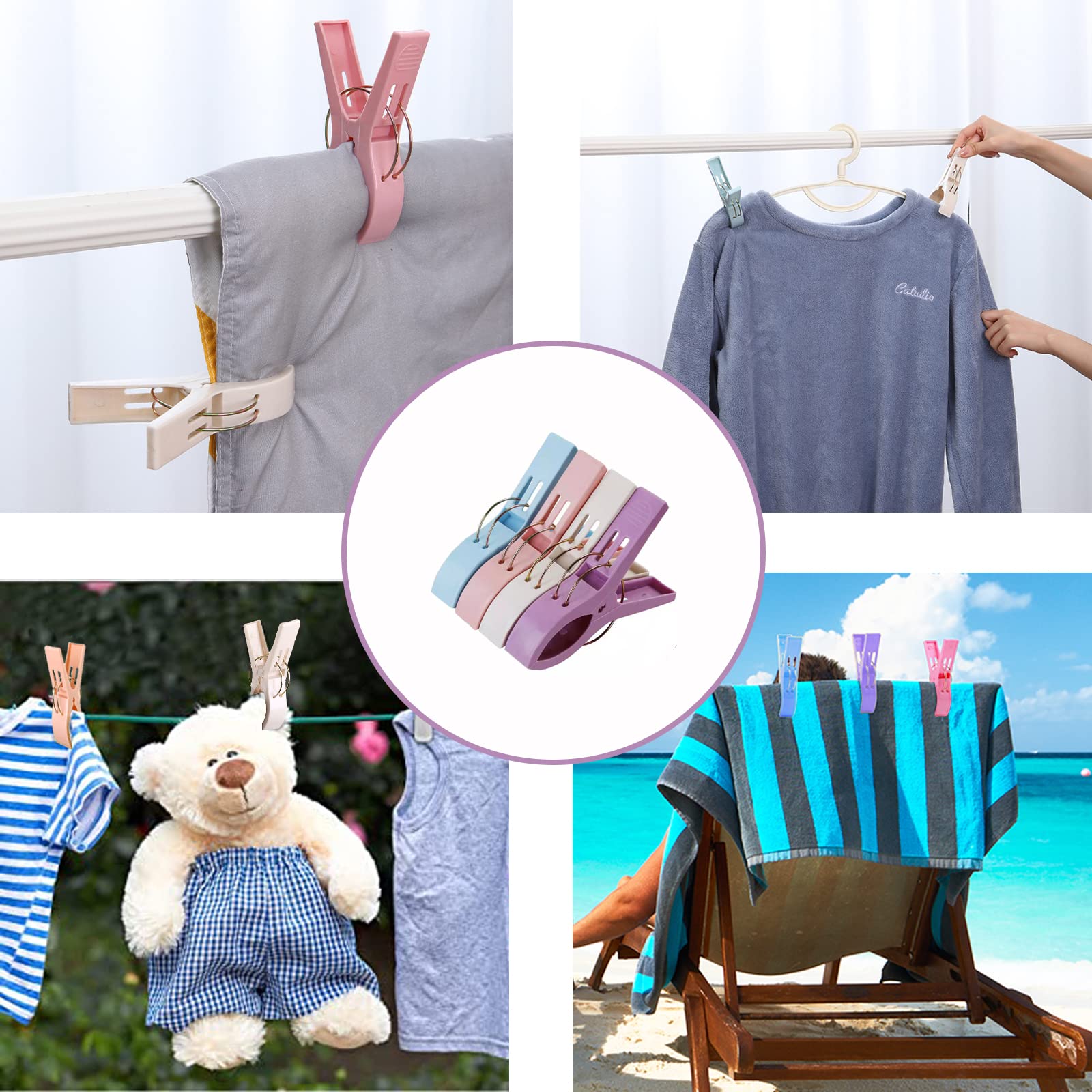 Pinzas Para Toallas De Playa, 4 Uds. Abrazaderas Para Toallas En Forma De Flamenco Soportes Para Toallas De Estilo Animal Pinzas Para Ropa De Delfines Para Tumbonas