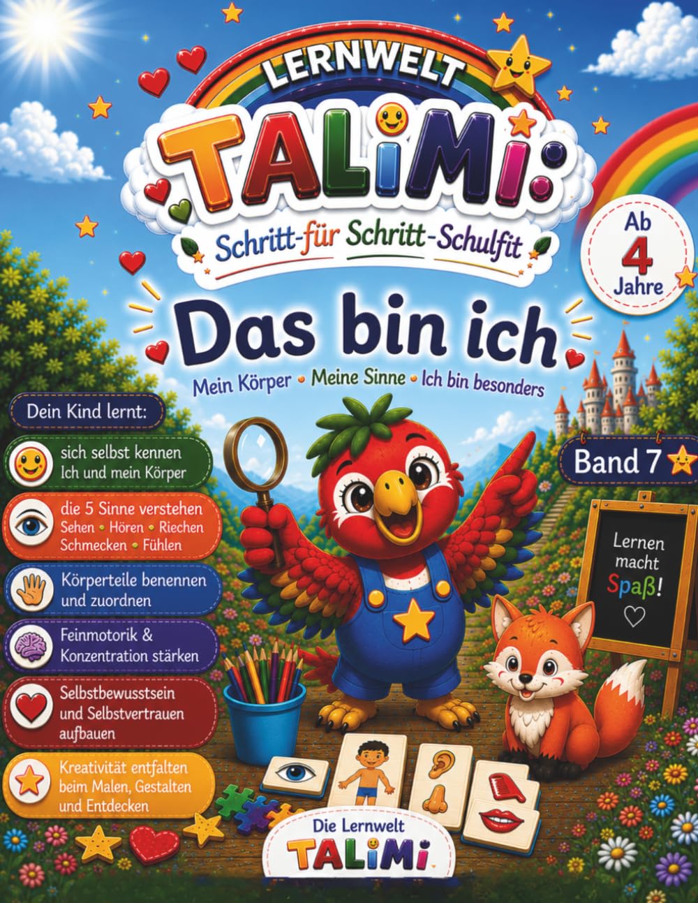 TALiMi – Das bin ich: Spielerisch den Körper entdecken – Mein Körper, meine Sinne und mein Selbstbewusstsein stärken | Mit Mal- und Mitmachseiten für Kinder ab 4 Jahren