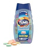 TUMS Smoothies Extra Strength Antacid Chewable Tablets for Heartburn Relief, Assorted Fruit - 140 Count