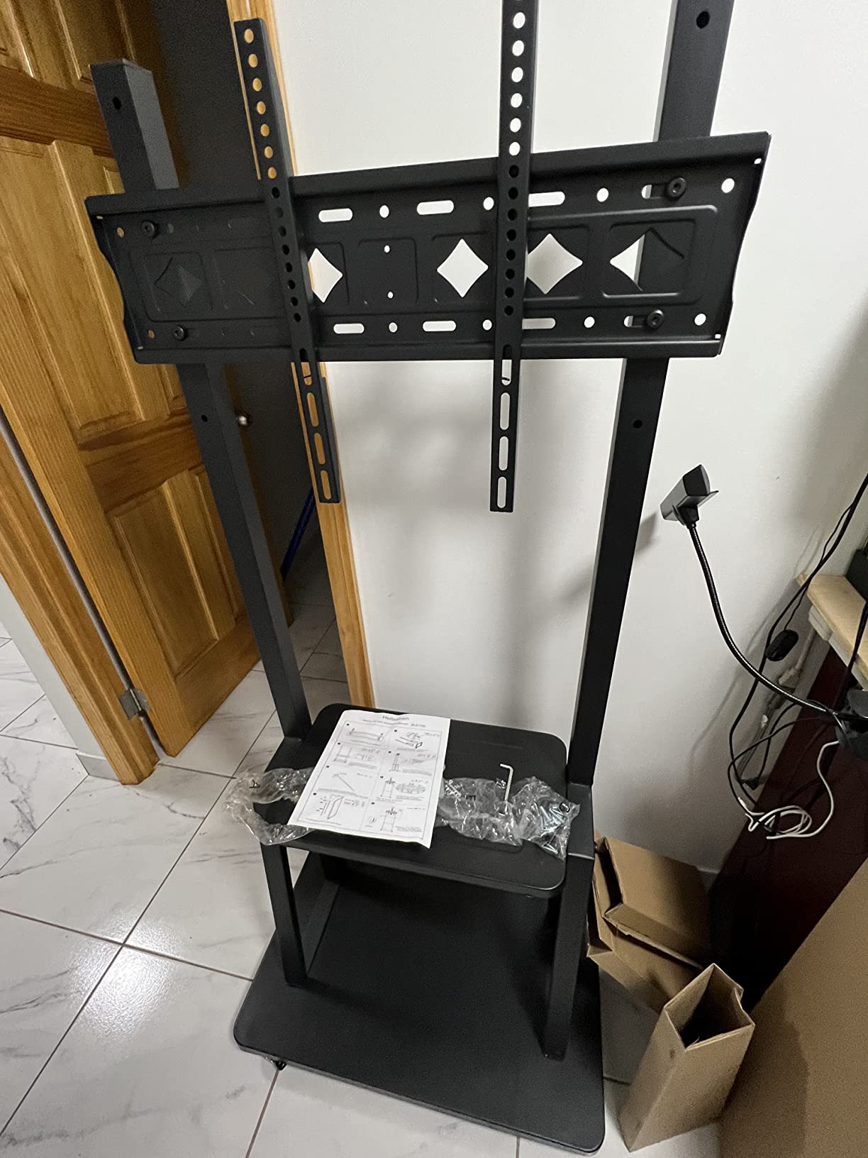 17/mo Finance Hellsehen Mobile TV Stand,Rolling TVs Cart on Wheels