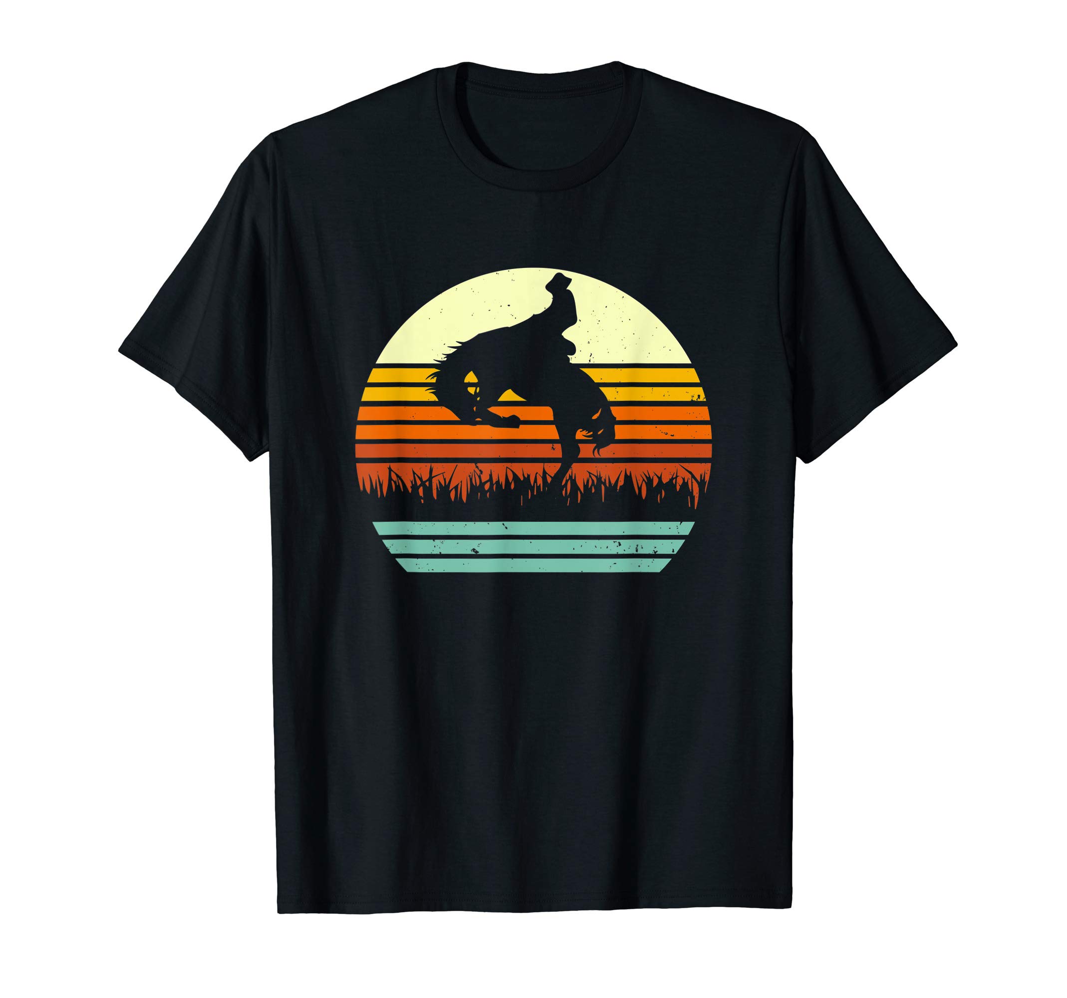 Rodeo Bucking Bronco Horse Retro Style T-Shirt