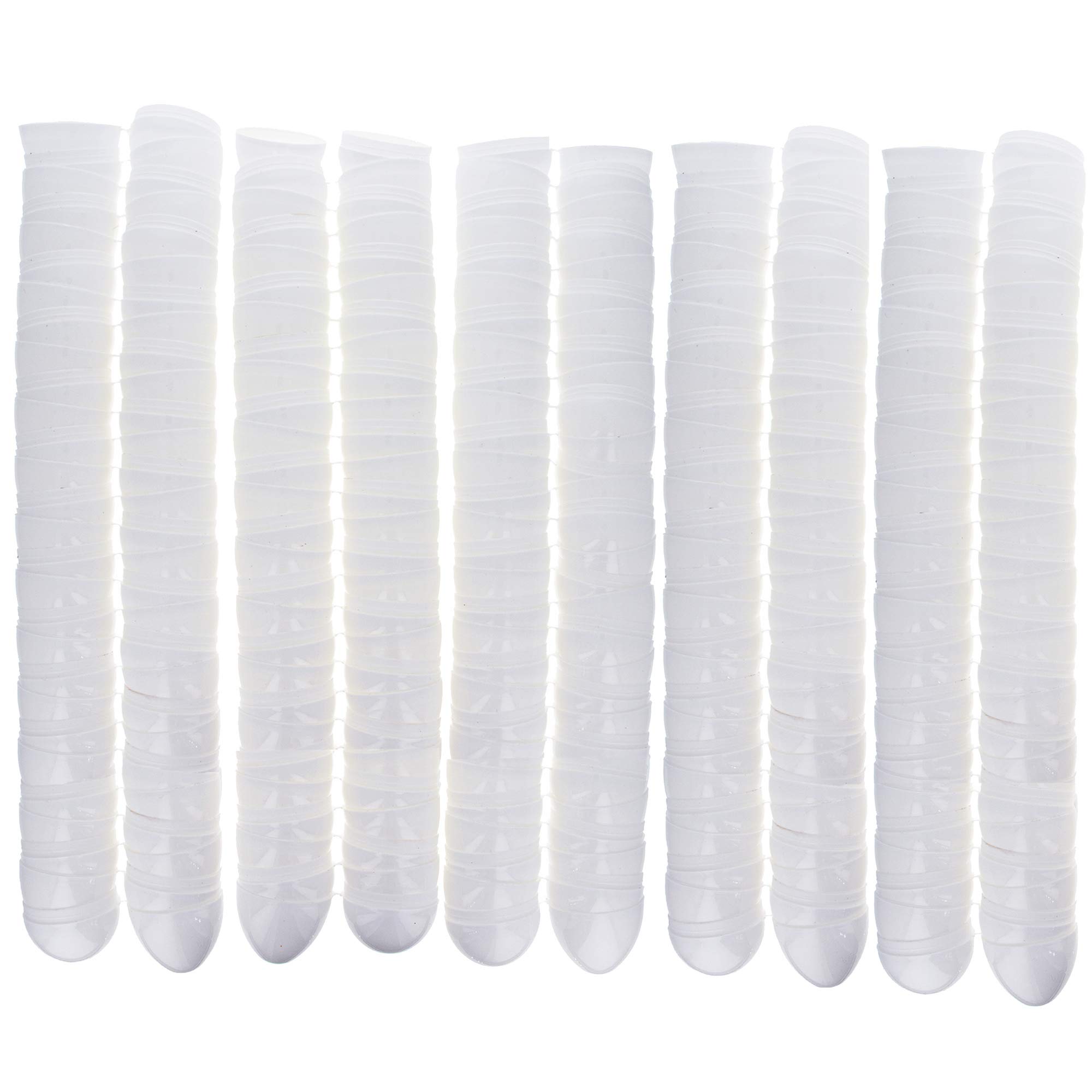 Set of 144 White Plastic Easter Eggs 2.25 Inches