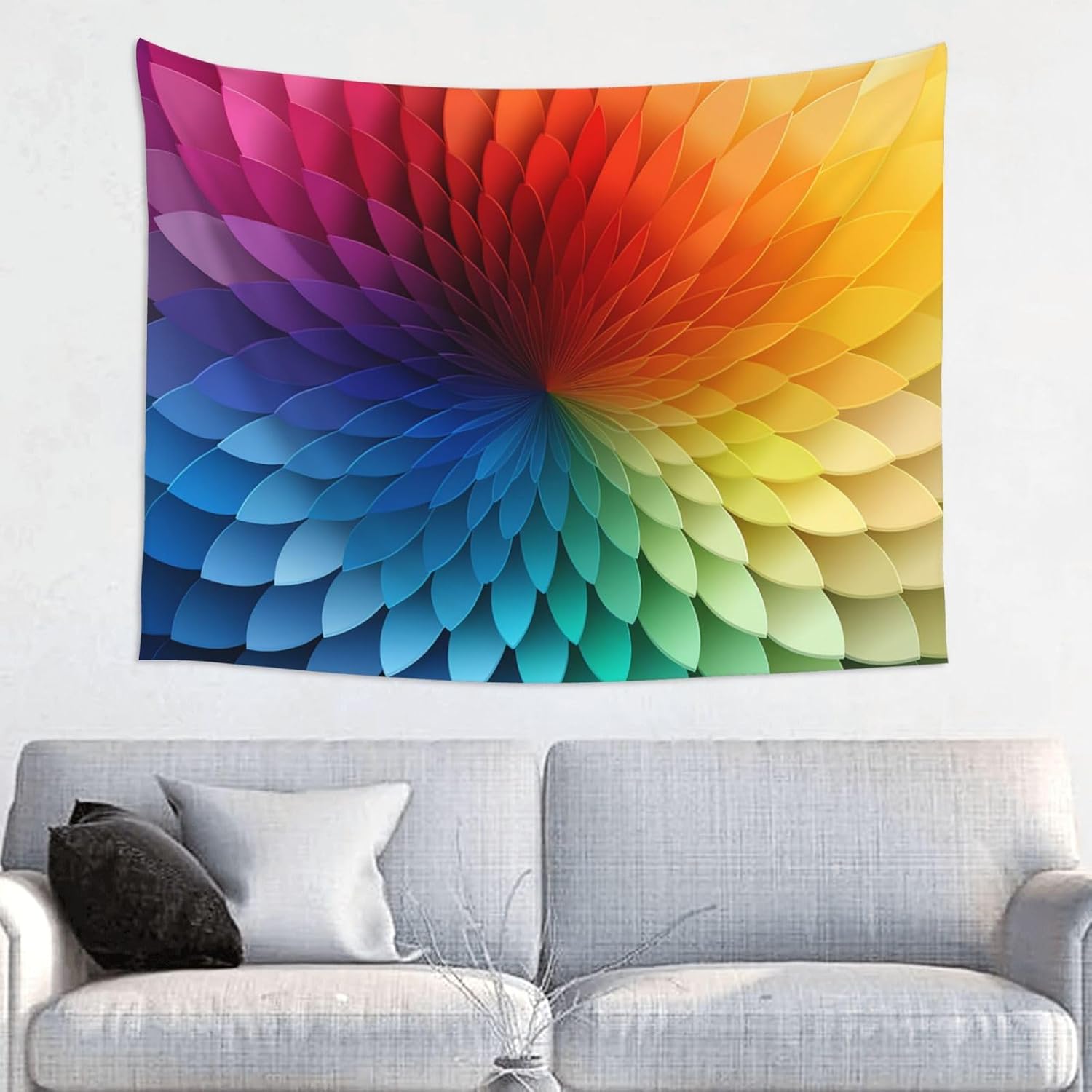 QMKFWT Rainbow Palette Tapestry for Bedroom Wall Hanging Decor Aesthetic Tapestries 29'' x 37'' Wall Decoration Posters Boho Tapestry for Living Room Dorm Home Decor