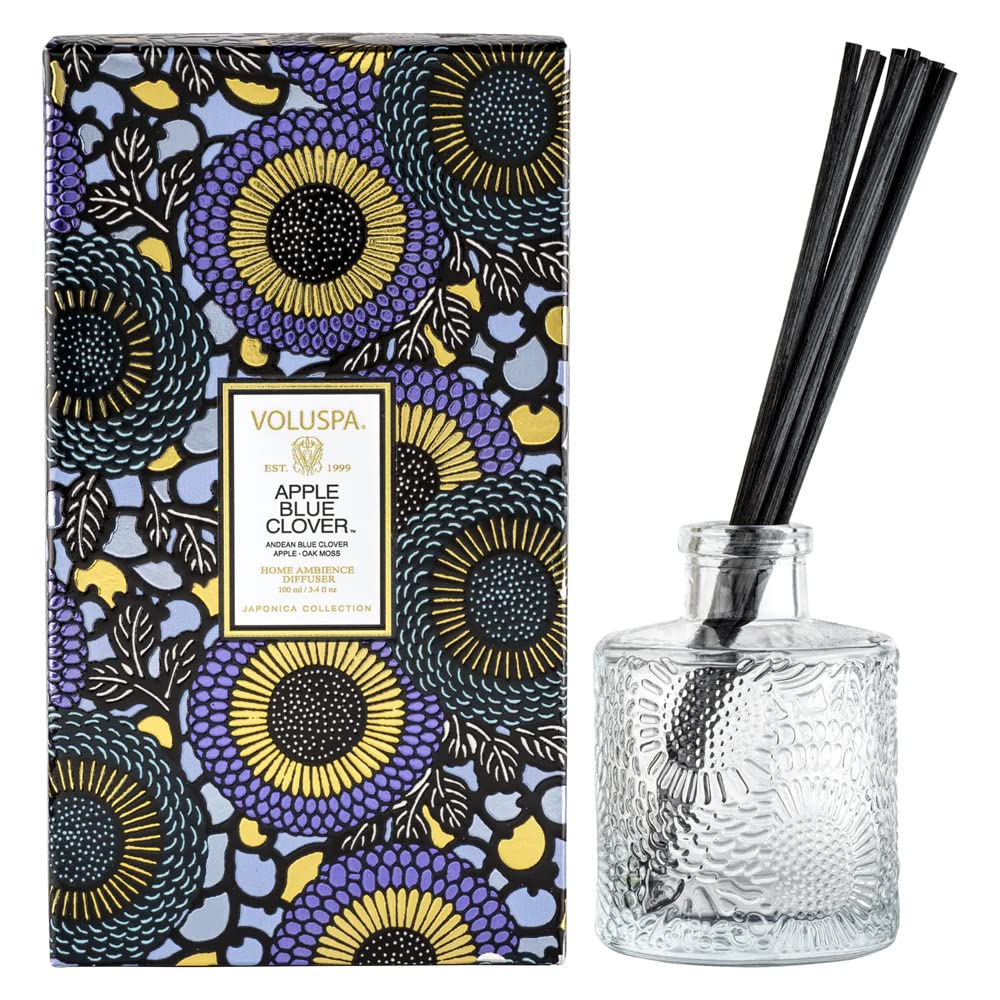 VOLUSPA Japonica Reed Diffuser Apple & Blue Clover