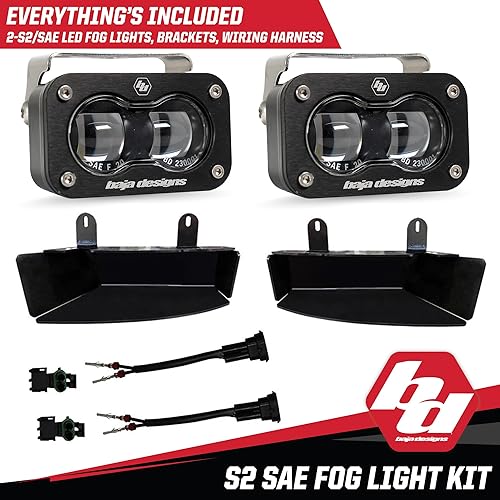 Miniatura 7 de Baja Designs Kit de luces antiniebla S2 LED SAE para Dodge Dodge Ram 25003500 2019+