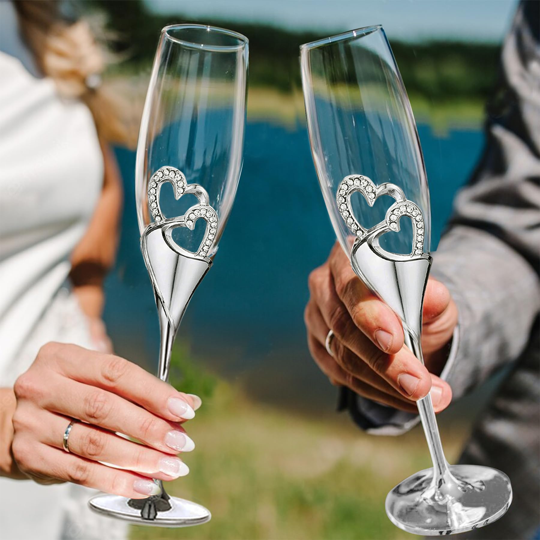 Wedding Cake Knife Set - Champagne Flutes Gift -5 Wedding Cake Knife Set - Champagne Flutes Gift -5