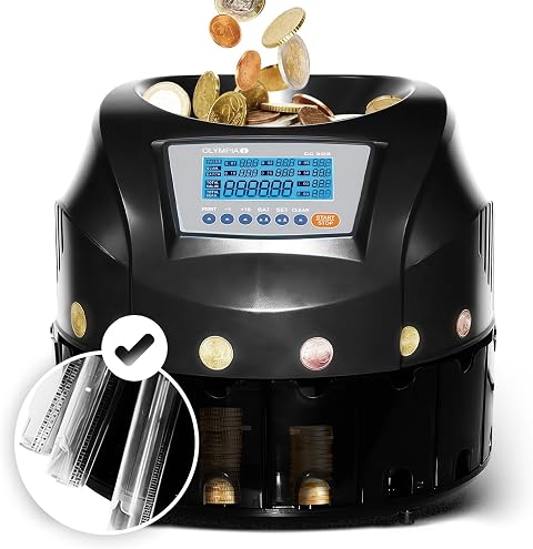 Olympia cc202 máquina contadora de monedas 947730200 negro