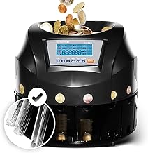 OLYMPIA CC 202 Münzsortierer | Geldzählmaschine für Münzen | Münzzähler & Sortierer für Euro-Münzen | Elektronischer Kleingeld Zähler mit LCD-Display | Zählmaschine mit Additionsfunktion & Bündelung