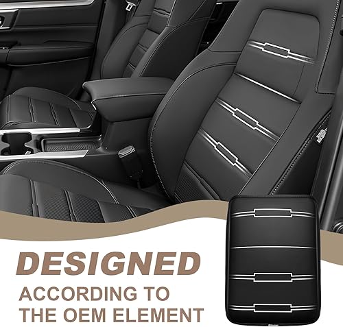 Miniatura 394 de Muslogy Funda de consola central compatible con Honda Pilot 2023 2024 2025, 2024 2025 2026 Ridgeline/Passport Accesorios para apoyabrazos, tapa