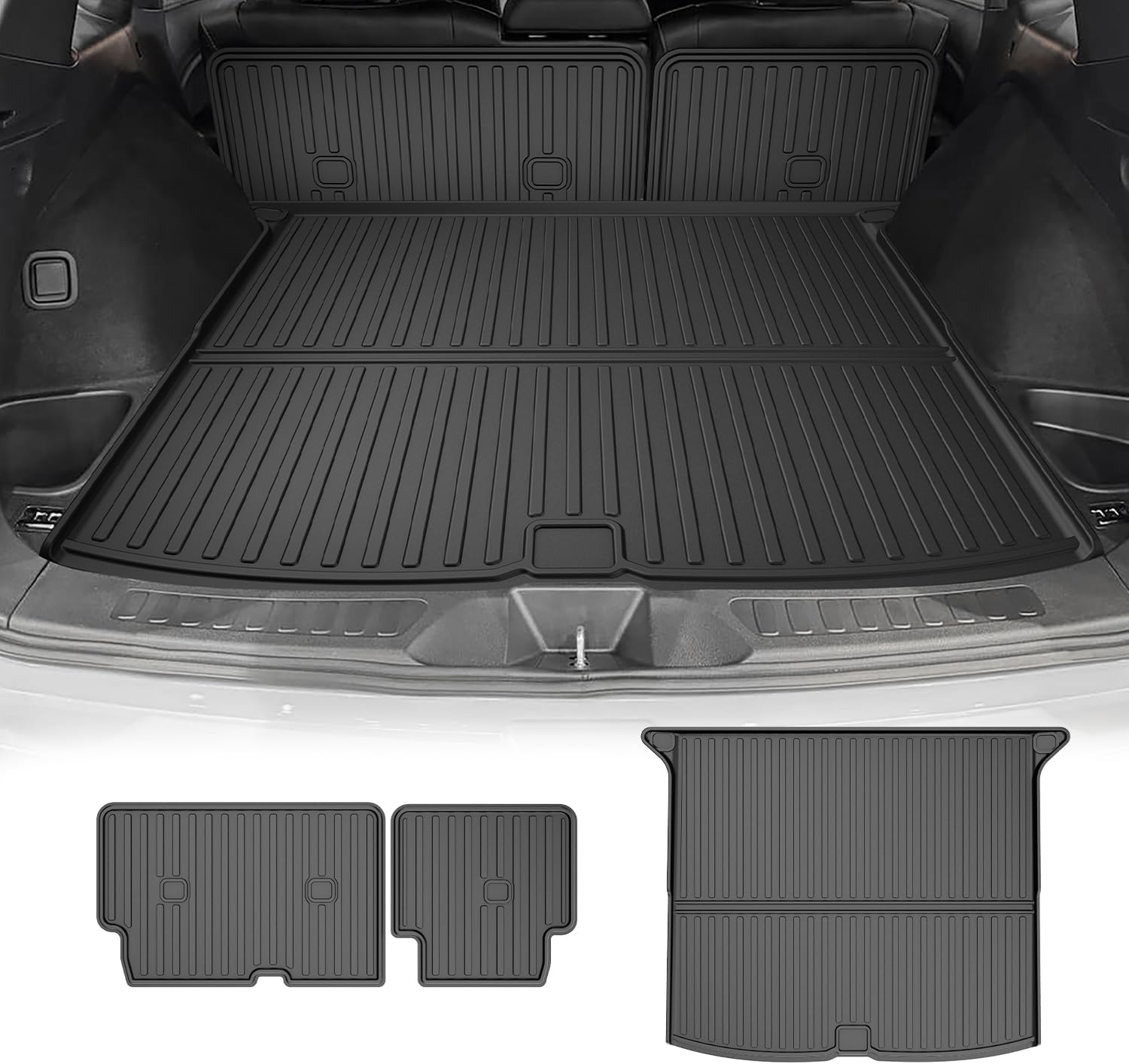 Cargo Liner Fit for Honda Passport 2019-2024 2025 - AOMSAZTO Back Seat Protectors and Trunk Mat TPE All Weather Heavy Duty Cargo Mat with Backrest Mats Passport Accessories