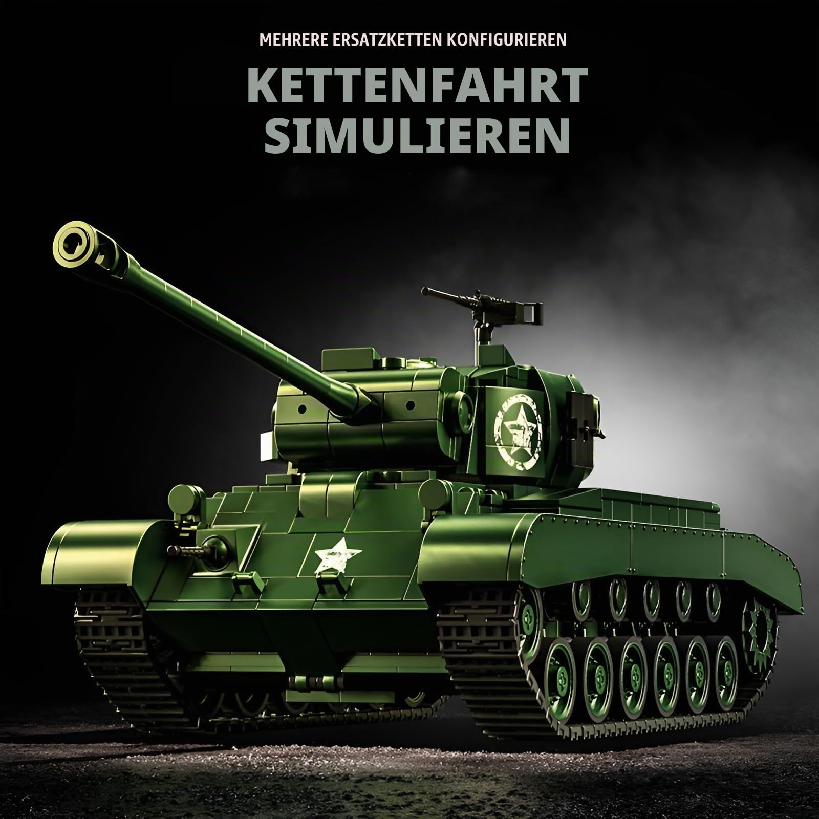 M26 Pershing Schwerlastpanzer Bausteine Bausatz, 1703 Stück WW2 Armee Modelle Panzer Spielzeug, Waffen Krieg Fahrzeuge Klemmbausteine, Ideen Militärische Geschenke für Jungen Kinder Erwachsene