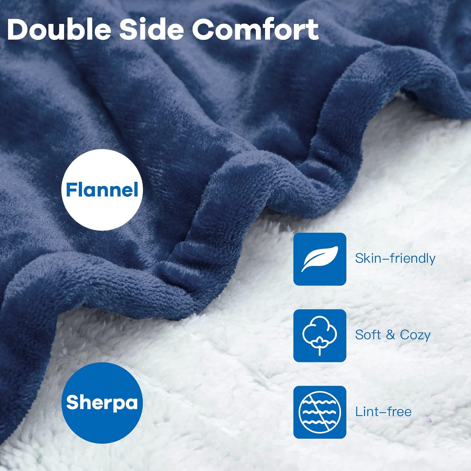 review GOFLAME Electric Heated Blanket Twin Size 62”x84”, Machine Washable Soft Flannel Heating Blanket Throw with 5 Heat Levels, 10 Hours Auto Off, Overheat Protection, ETL Certified for Home Office (Blue)