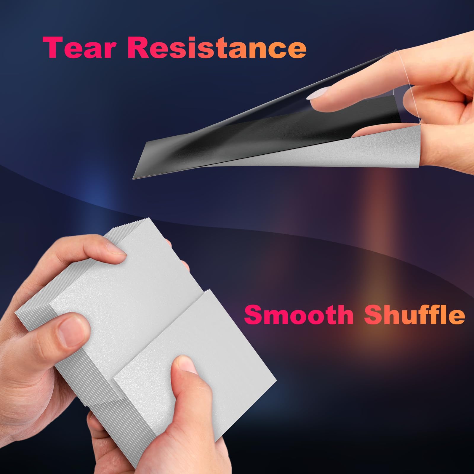 200 Pack Card Sleeves, Matte Dual Trading Card Sleeves with Opaque Back & Smooth Shuffle, Tear Resistant Card Protectors for MTG, TCG and Game Cards (Justice Silver) : Toys & Games