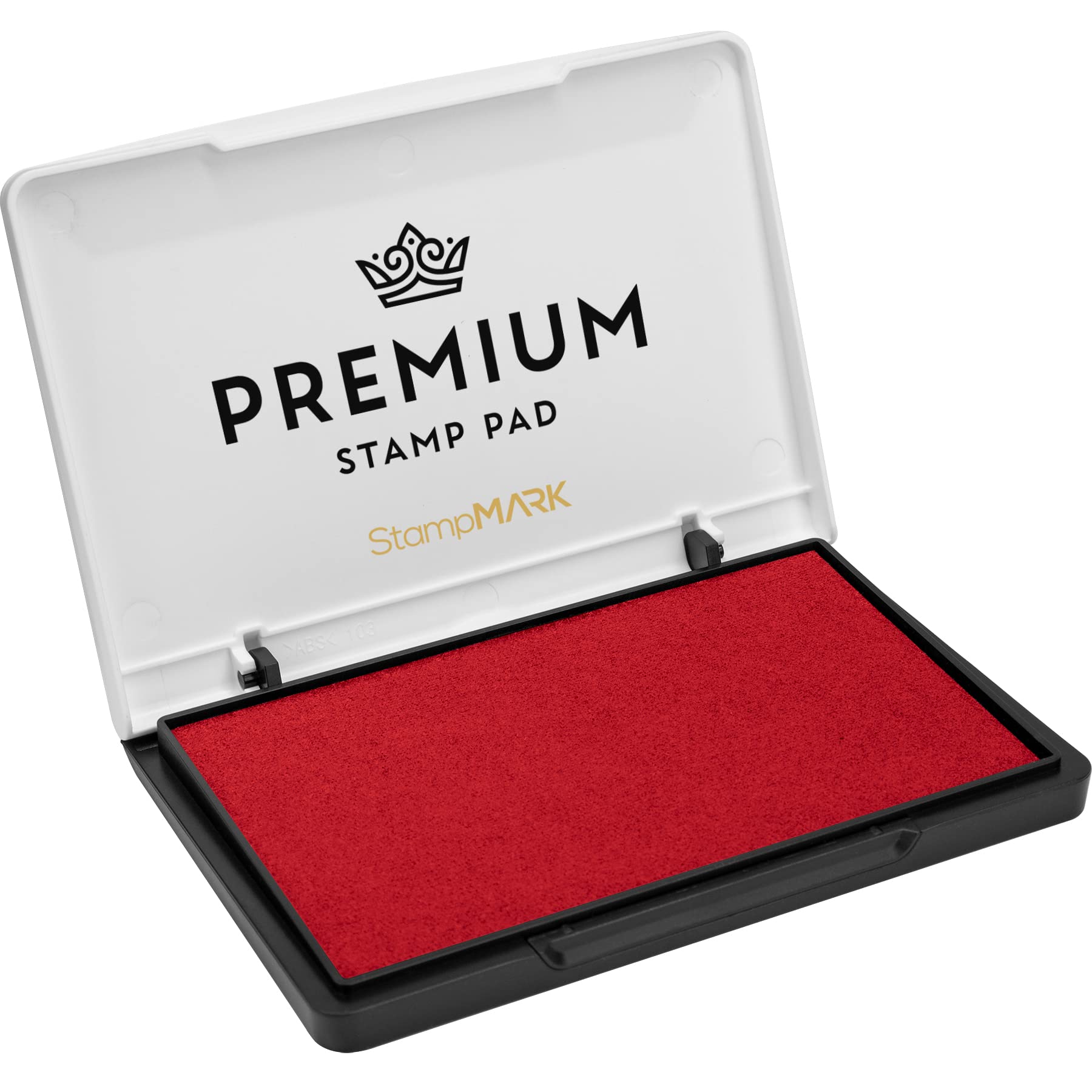 Photo 1 of StampMark Premium Stamp Pad Medium Size 3" x 4" - for Traditional Rubber Stamps - Felt Pad Red Color Red Medium
