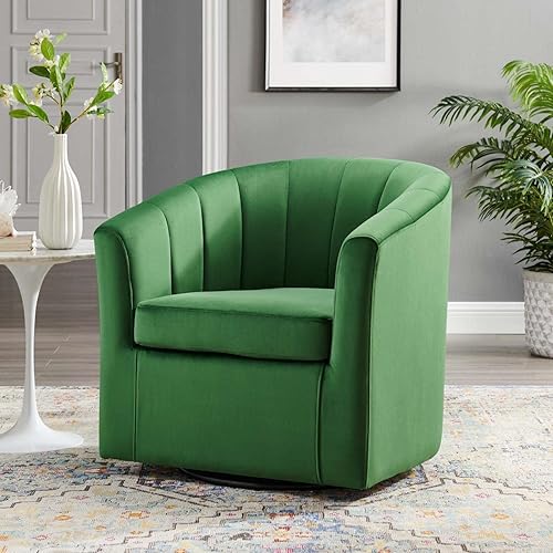 Miniatura 2 de Modway Prospect - Sillón tapizado de terciopelo con diseño capitoné, color verde