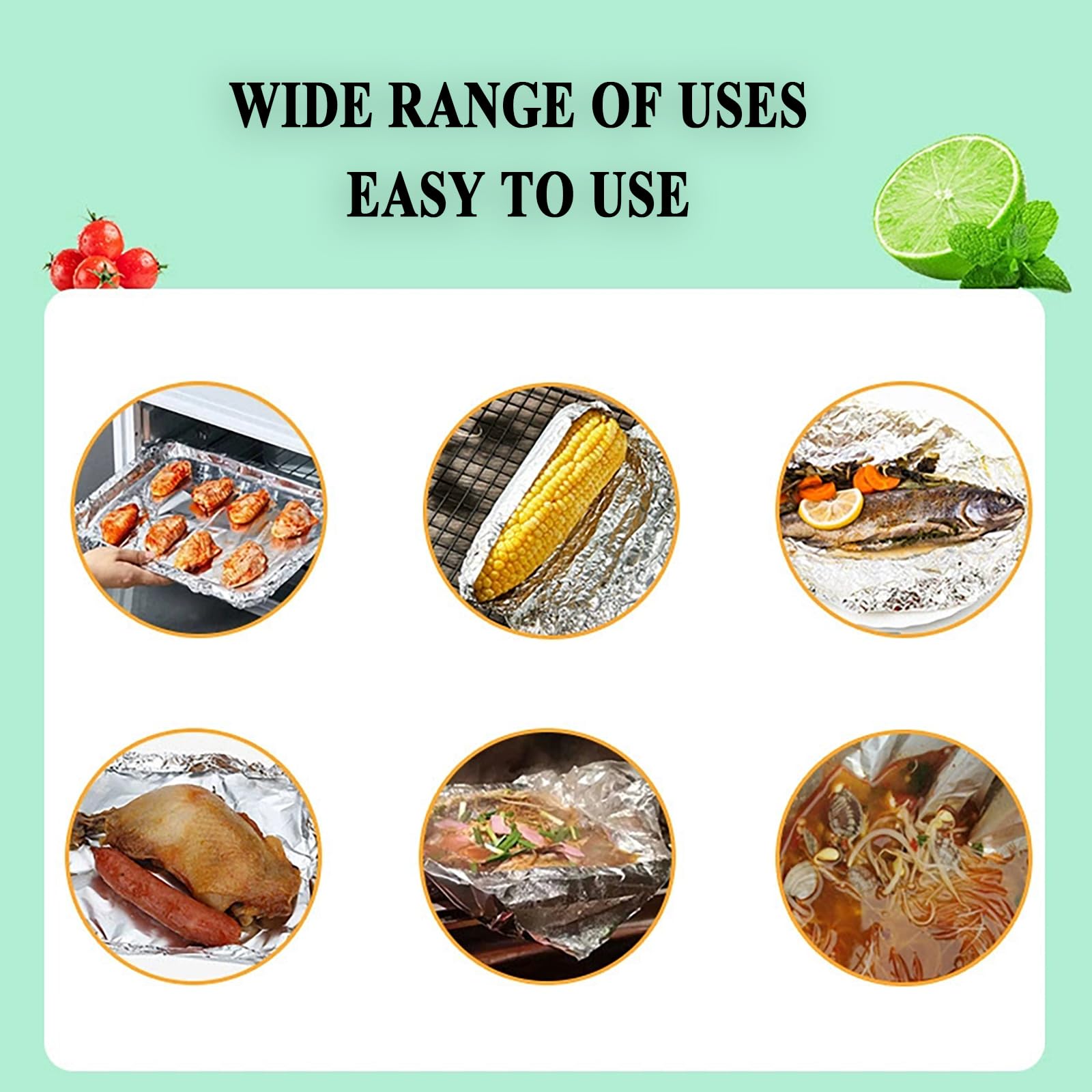 1 Rollo de Papel Aluminio Extrarresistente para Alimentos, 17 μm – Ideal para Cocina Casera, Catering y Parrilla – Film de Aluminio Resistente(Size:38cm*150m)