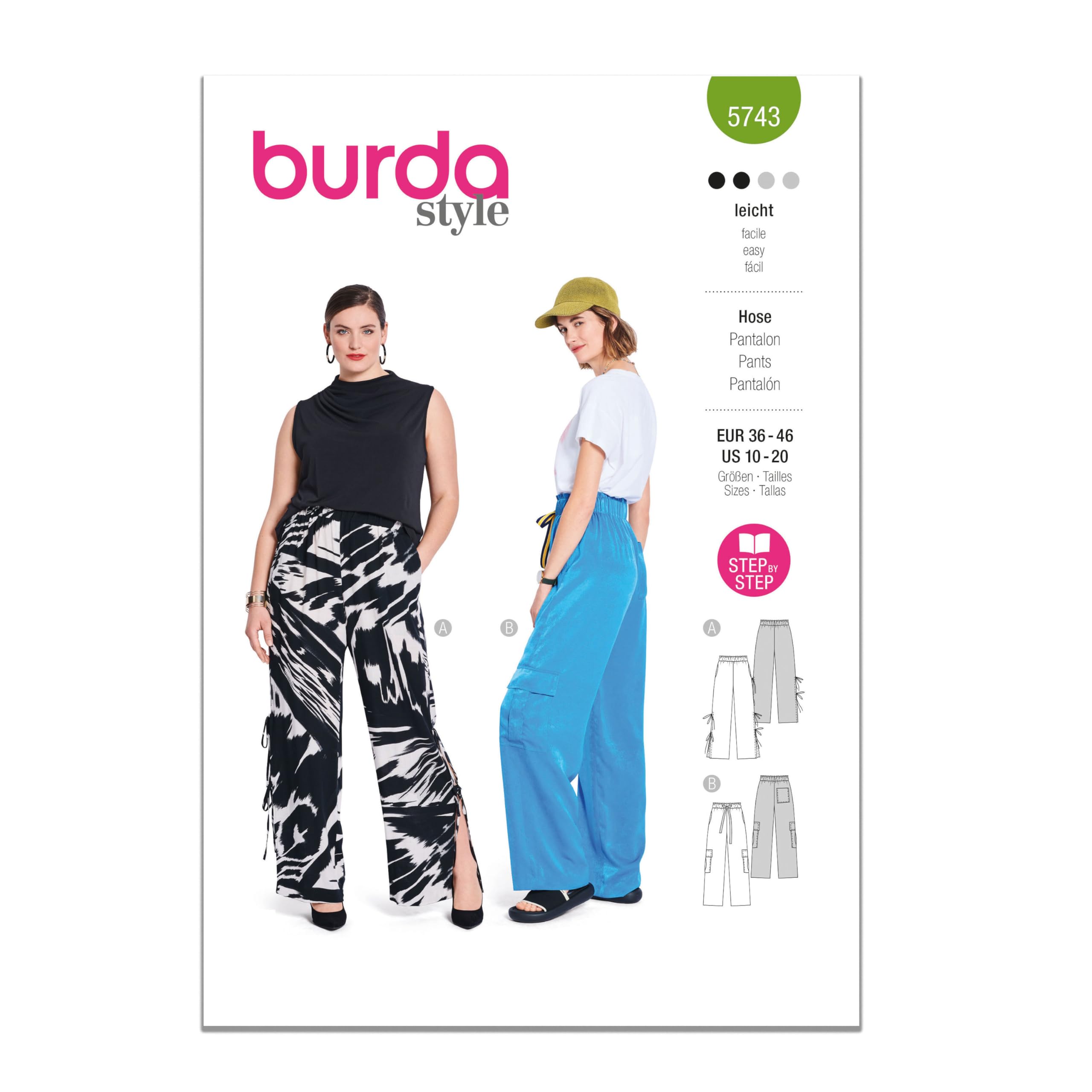 Burda Style Sewing Pattern B5743 Misses' Trousers