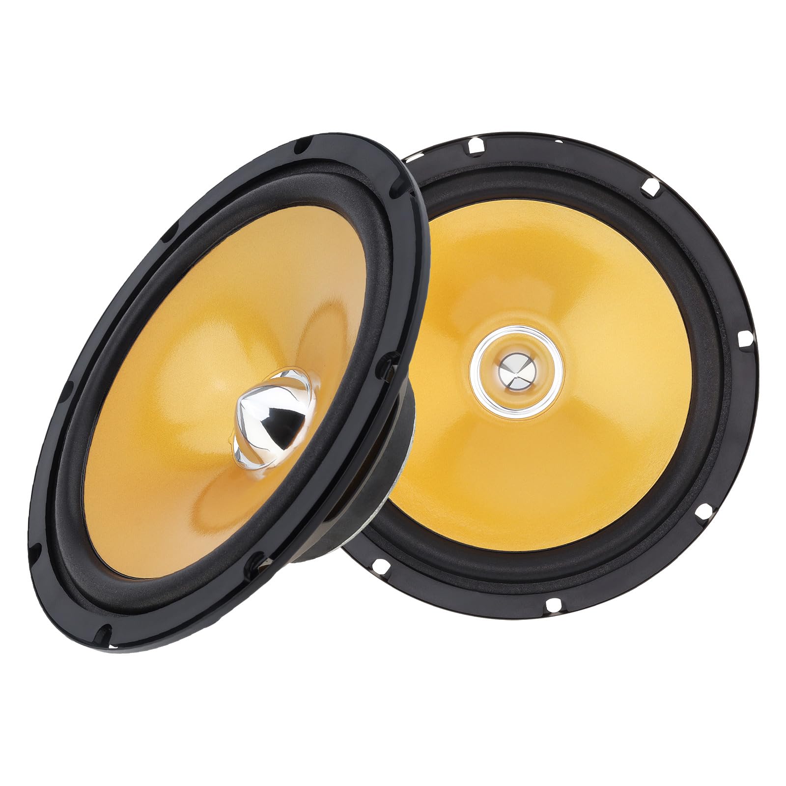 2pcs 6.5 Inch Car Speakers, 280W 2-Way Car HiFi Coaxial Speaker with Cover, Non-Destructive Installation Full Range Frequency Speaker