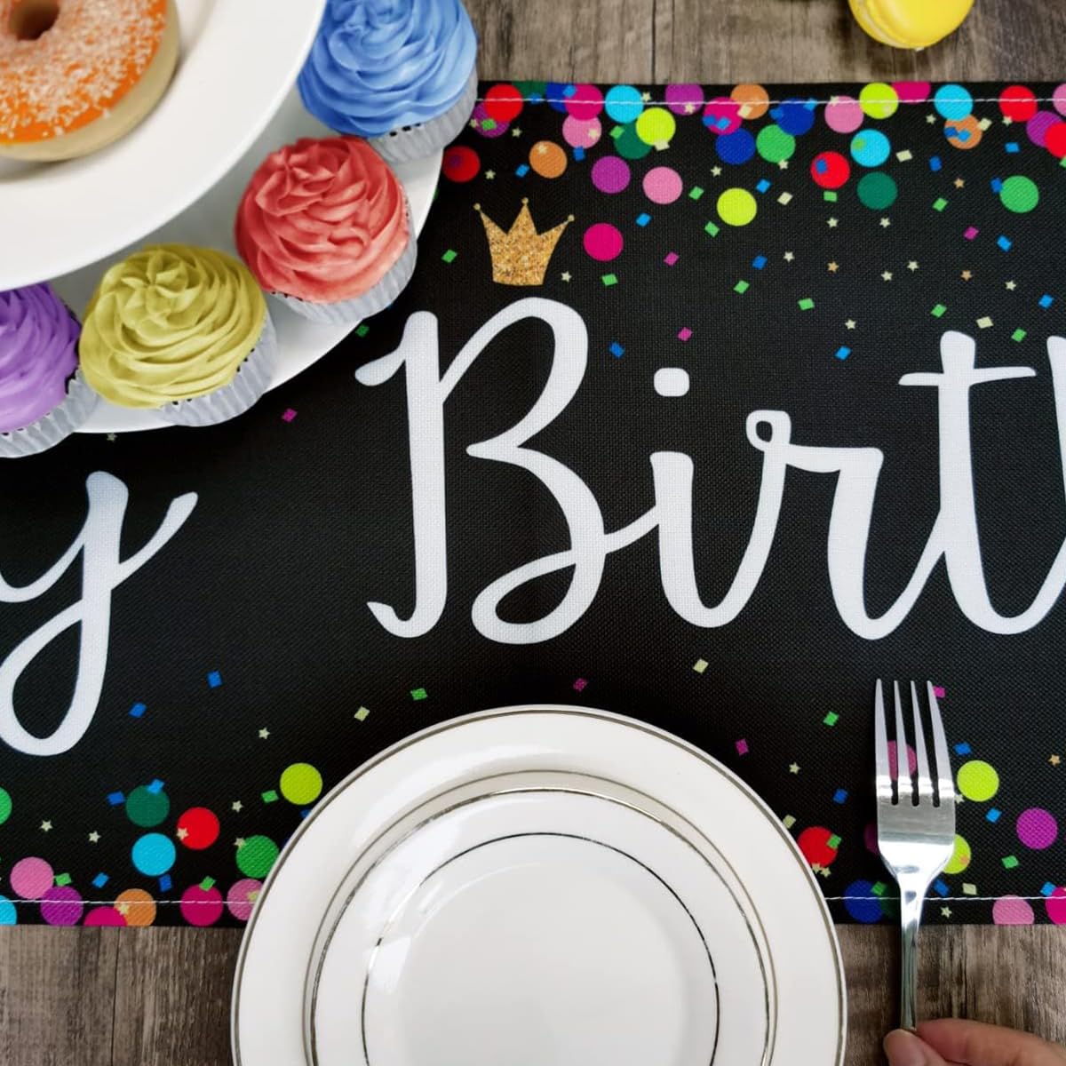 Maelsa® Chemin De Table Joyeux Anniversaire 5 Metres Metallise Couleur