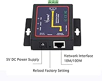 Vista 4 de CERRXIAN RS485 a Ethernet RJ45 TCP/IP Serial Device Servidor Convertidor Transmisión Transparente Dispositivo de Comunicación de Datos Seriales