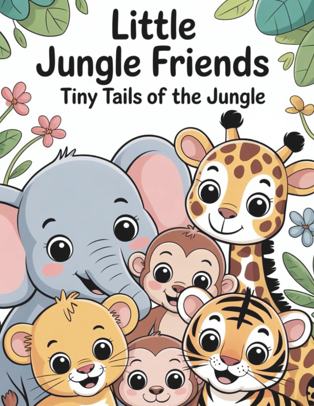 Little Jungle Friends : Tiny Tails of the Jungle: Cute and Easy Animal Coloring Pages for Toddlers and Preschool Kids Ages 3+