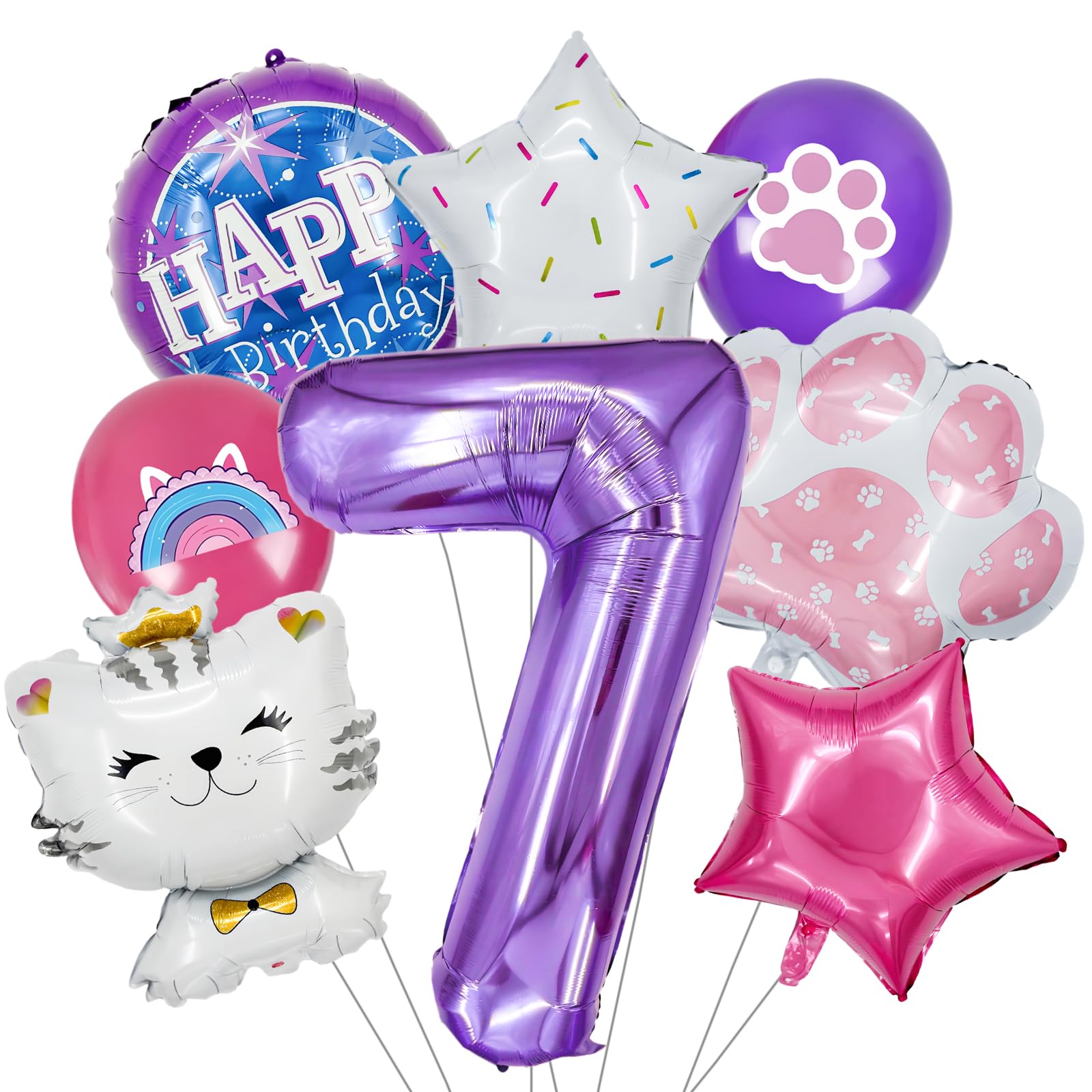 Photo 1 of Minyu Cat-Themed Party Balloon Set