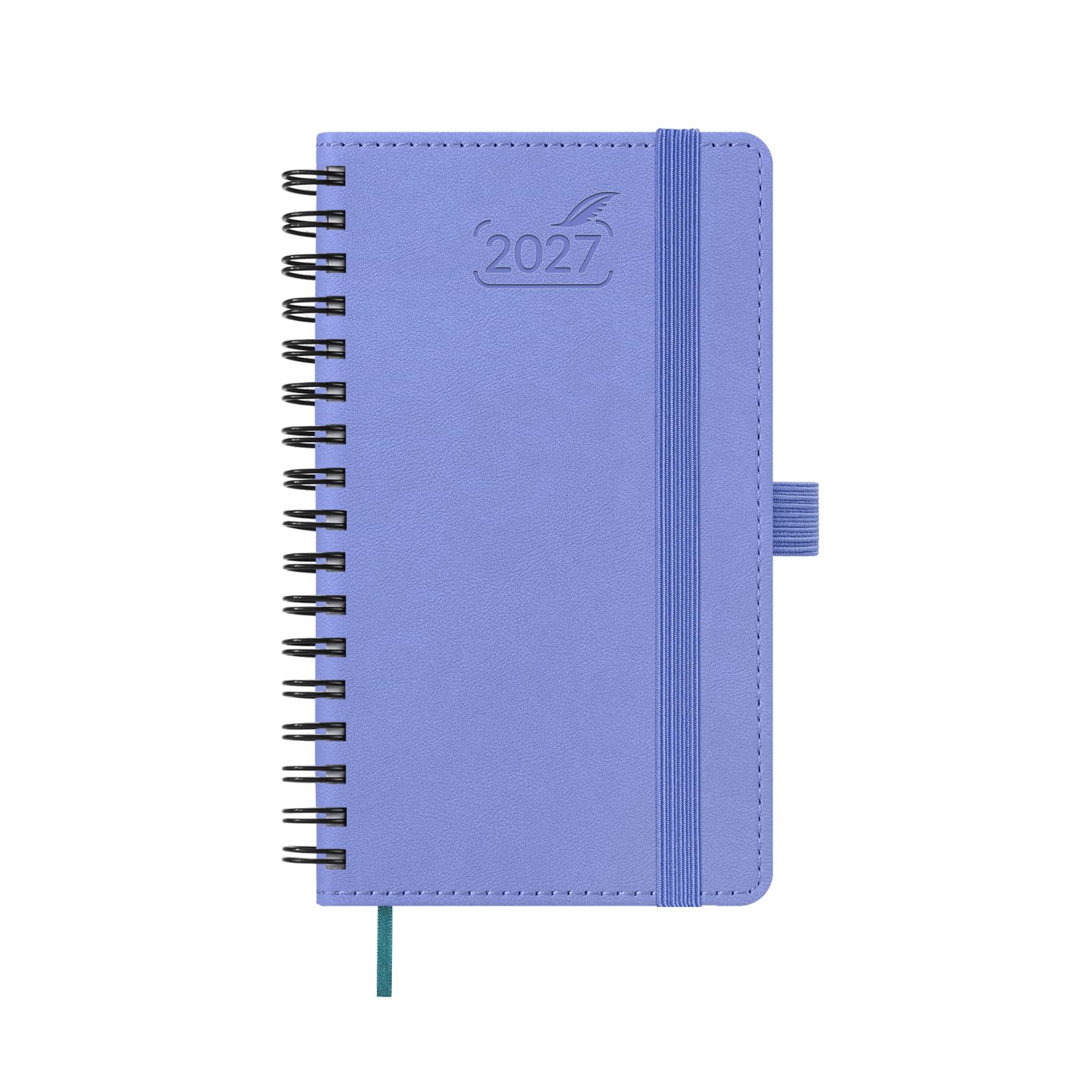 BEZEND Pocket Diary 2027 Horizontal Week to View Spiral Softcover A6