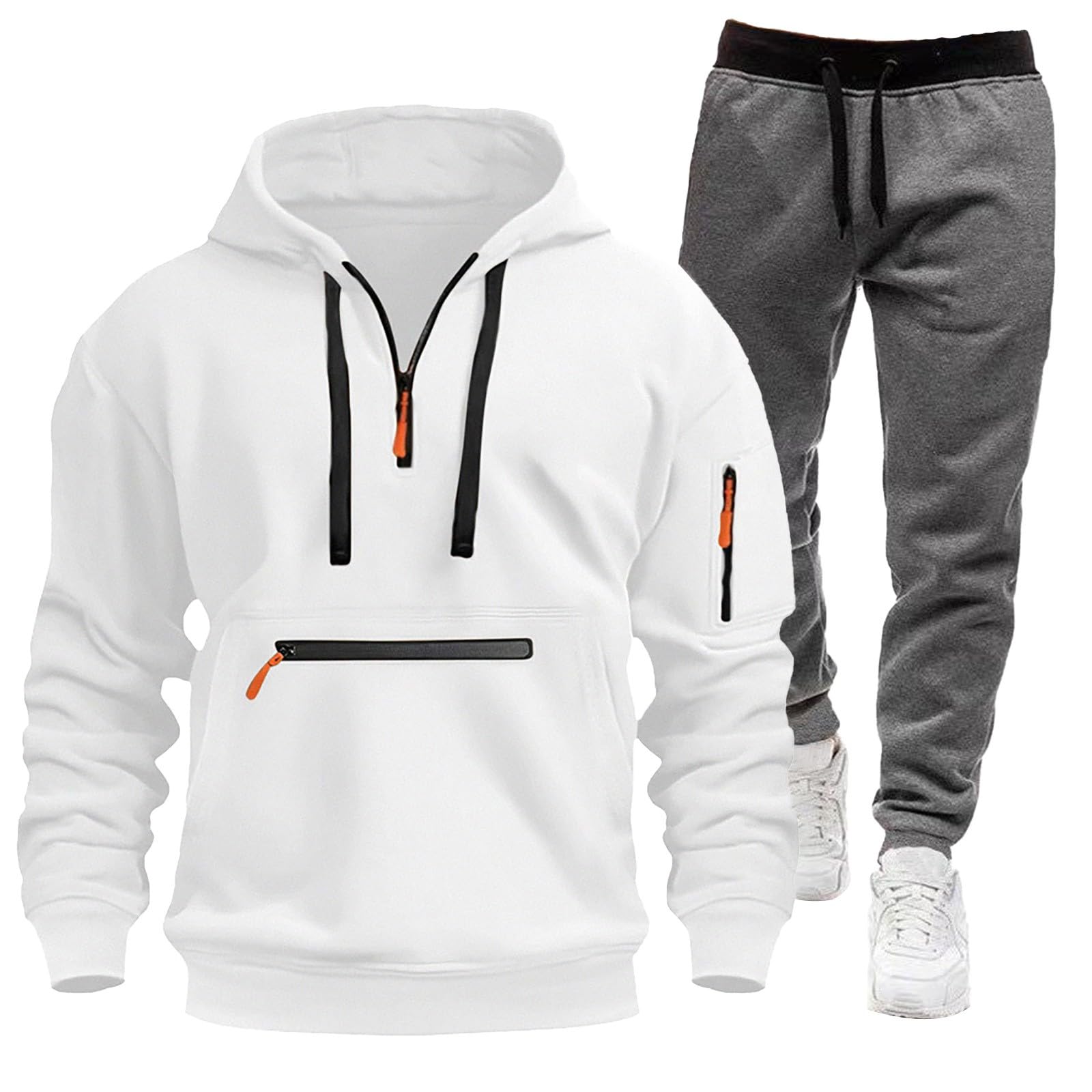 Conjunto completo de sudadera con capucha y pantalones deportivos para