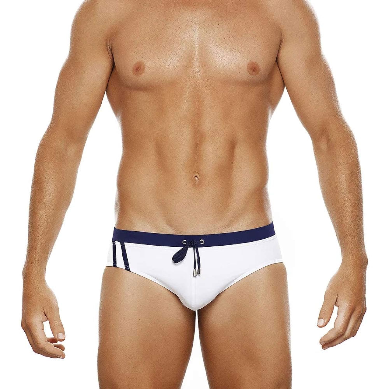 New Men's Tigh Swimming Briefs whiteTrunks Swimwear Swimsuit Water Repellent Man Beach Short Men Swim Suit-image-8