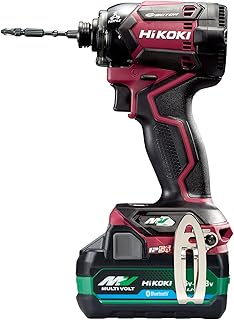 HiKOKI(ハイコーキ) 36V インパクトドライバー WH36DC フレアレッド Bluetooth付バッテリー2個・充電器・ケース・力こぶビット付き WH36DC(2XPRSZ)