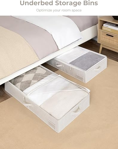 Miniatura 6 de StorageWorks Caja de almacenamiento debajo de la cama con ventana transparente y estructura resistente, contenedores de almacenamiento plegables