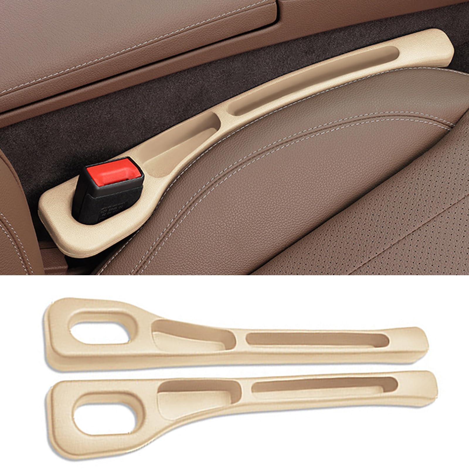 Zdpfdc Beige 1 Set Car Seat Gap Fillers For Land Rover Range Rover Evoque/Range Rover Evoque 2000-2023 2024 2025, Seat Gaps Leakproof Plugging Strips Car Organiser Car Interior Accessories,