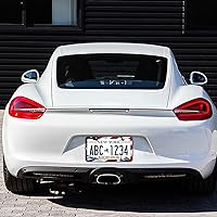 Vista 5 de LIN KANG - 2 marcos para placa, con diseño de las franjas de la bandera estadounidense, patrióticos, universales, de aluminio, acabado mate