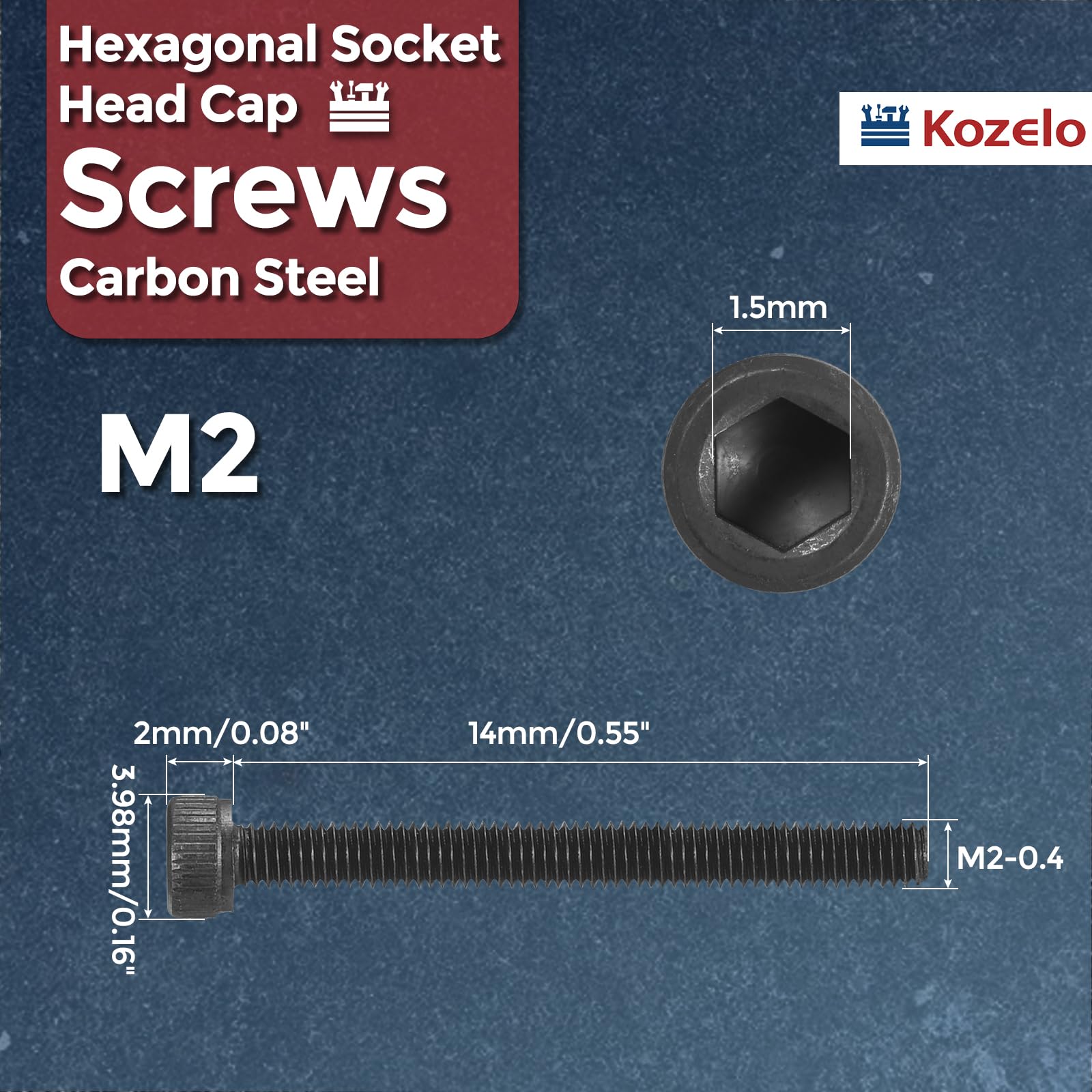 Kozelo 50pcs Socket Head Cap Screws - Image 2