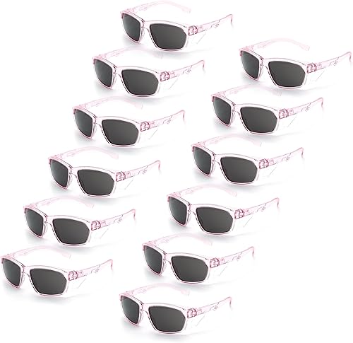 Miniatura 38 de ProtectX Anteojos de seguridad clásicos, lentes antivaho resistentes a los arañazos, gafas protectoras para el trabajo, interior/exterior, ANSI Z87.1