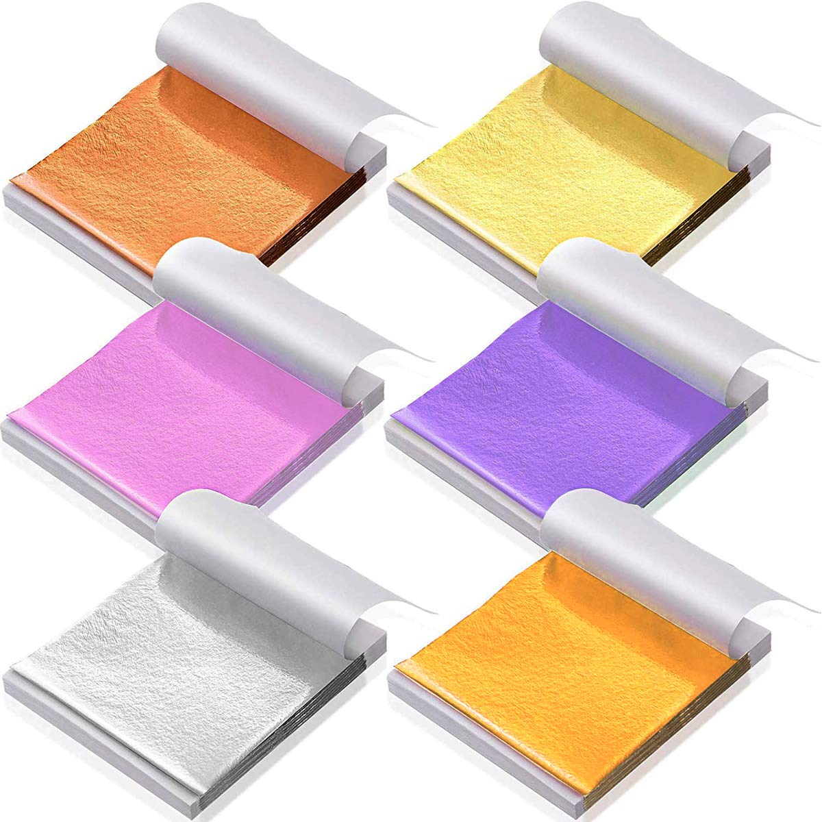Foglia Oro Finta - 300 Fogli Decorativi In Oro, Argento E Rosa Per DIY E Decorazioni - Foto 5