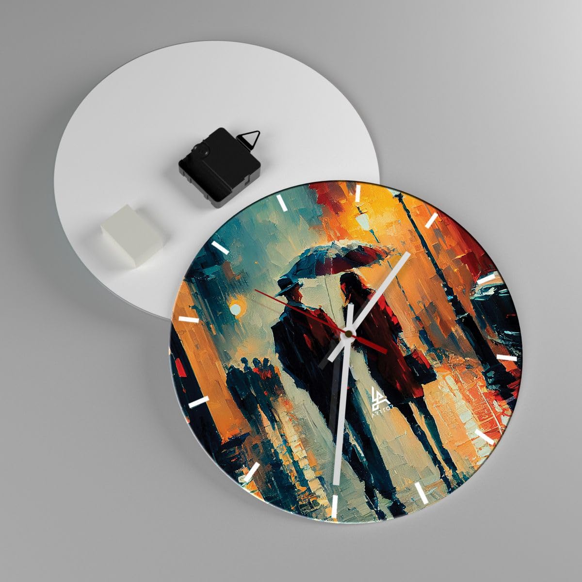 Horloge Murale Design Ronde 30x30 cm Personnes Art - 5776