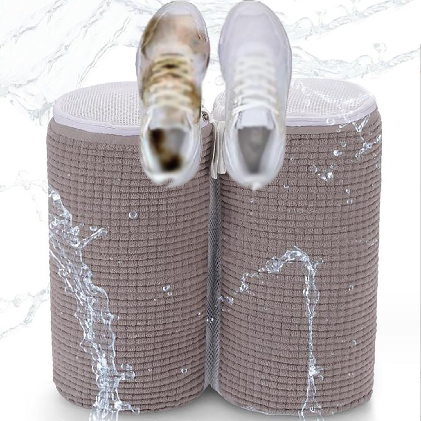 Schuhsack Waschmaschine,2Stk Schuhbeutel Reise,360°-Reinigung Waschbeutel Waschmaschine,10.000 Fasern,Schuhwaschbeutel Waschmaschine Für Alle Schuhtypen,Tragbar Wäschesack Schuhe