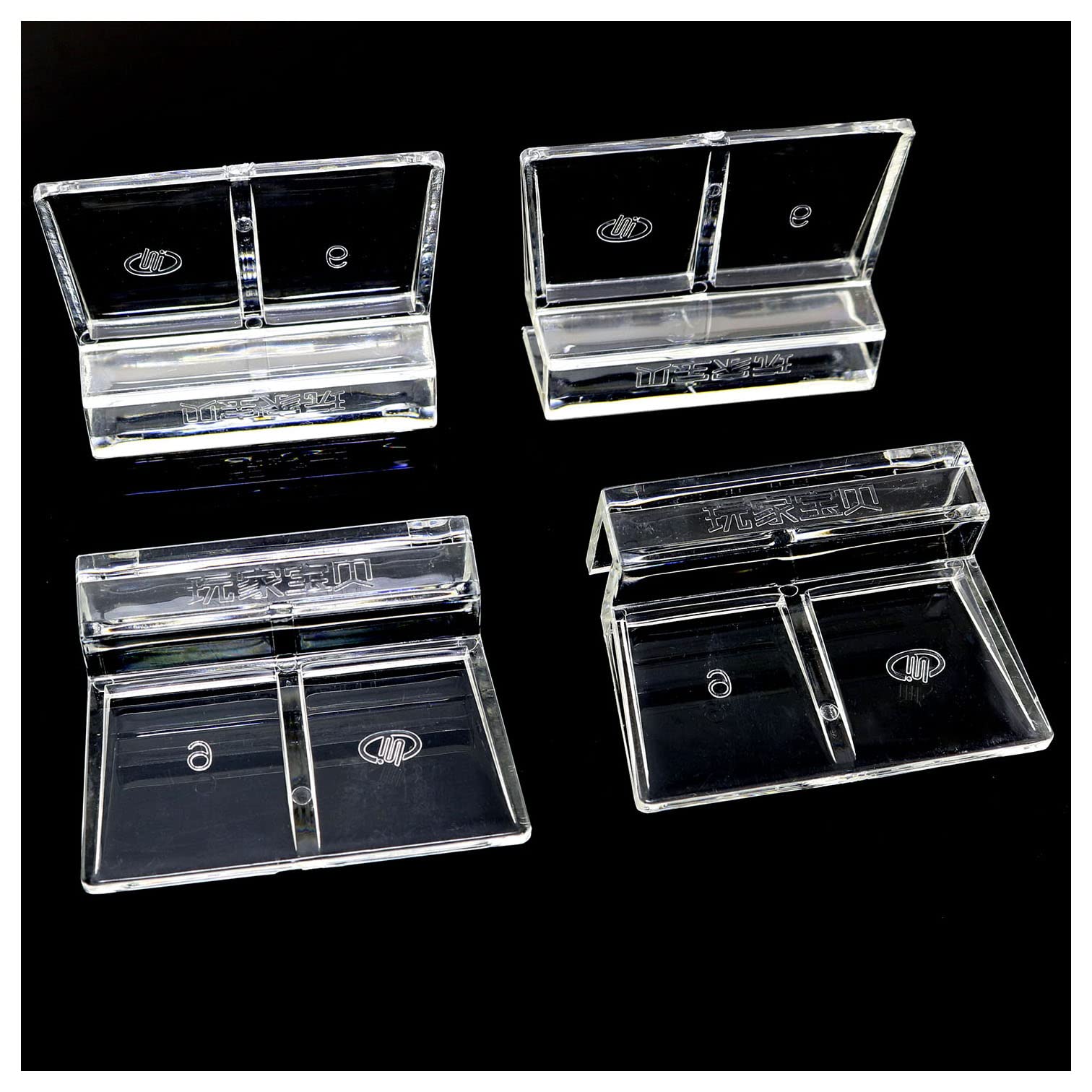 RLECS 4 unids pecera soporte 6mm plástico pecera soporte herramientas cubierta de vidrio transparente clip soporte soporte para acuario peceras